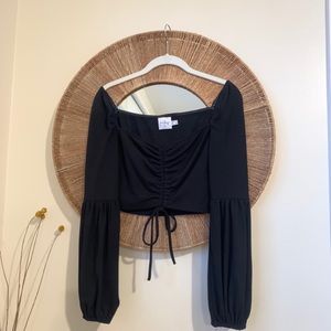 Princess Polly black crop top